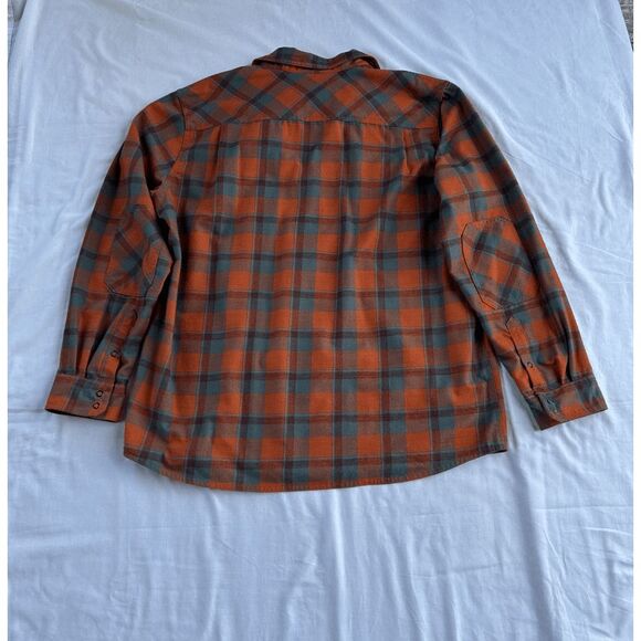 Men's L.L. Bean Button Down Polyester/Wool Blend Long-sleeved Shirt Red/Blue XL - Picture 8 of 11